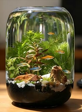直筒大口径加厚玻璃花瓶生态瓶