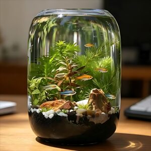 直筒大口径加厚玻璃花瓶生态瓶