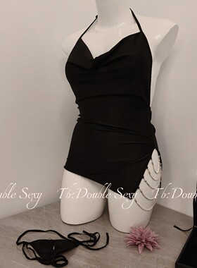 加大码胖mmOL女秘书职业装趣味内衣性感套装黑色睡衣超短睡裙制服