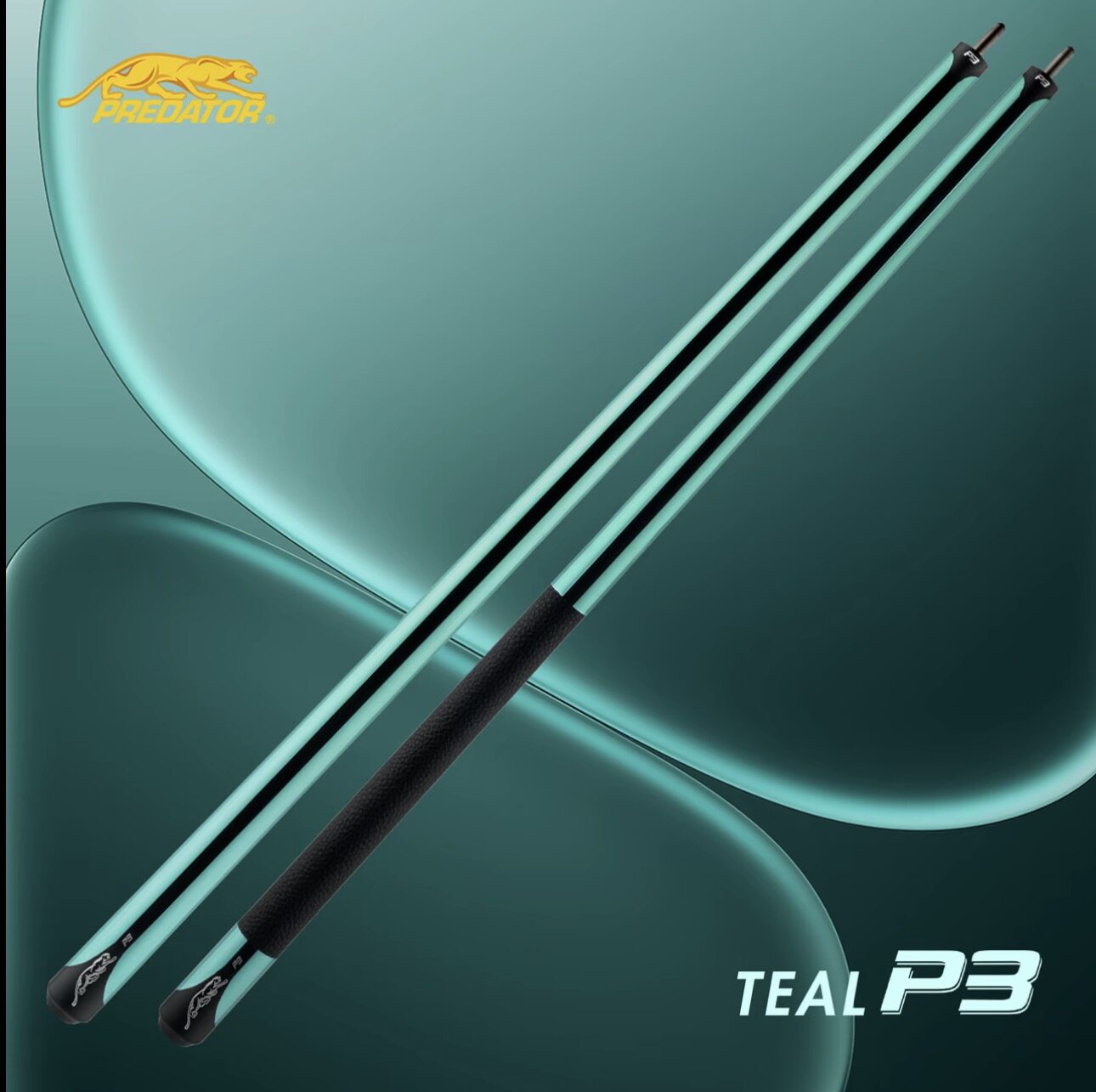 【全新正品】美洲豹2026年新款松石蓝P3台球杆中式八球九球大头杆