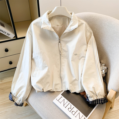 广州十三行外套女款秋冬立领冲锋衣休闲夹克小个子棒球服短款风衣