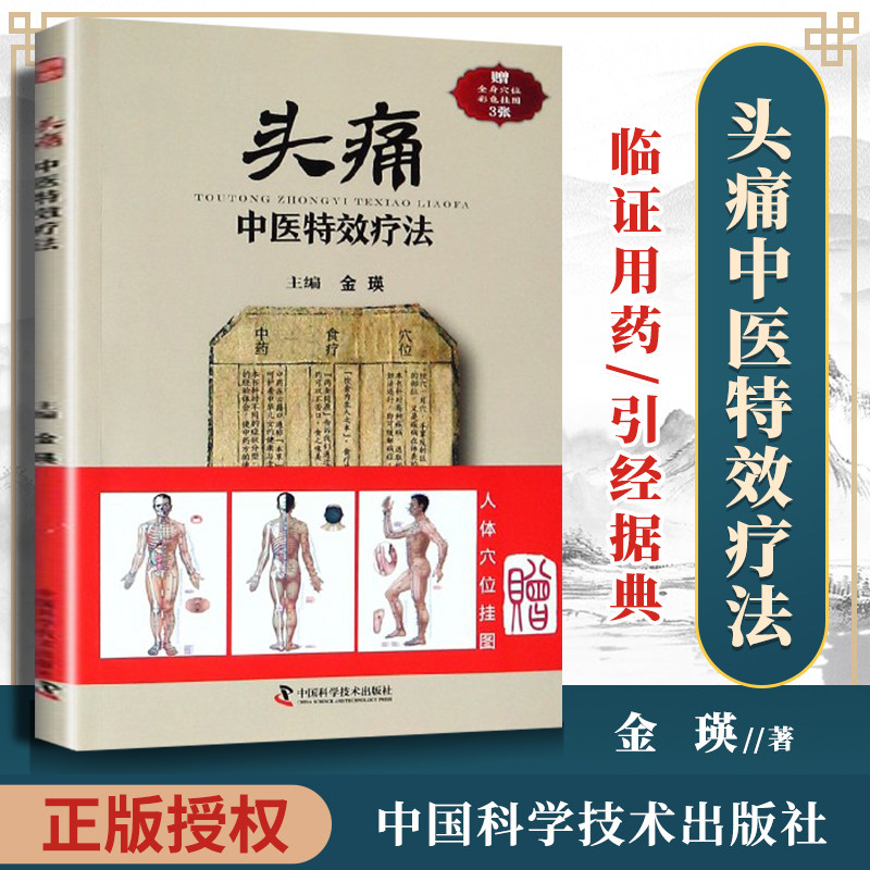 正版 头痛中医特效疗法 临证用药务求精当 引经据典入古出新 头疼 头痛治疗方法临床书籍 中国科学技术出版社