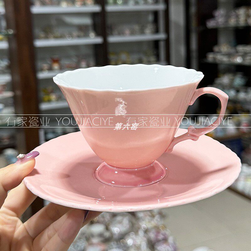 高骨瓷包邮正品色釉点红茶咖啡杯