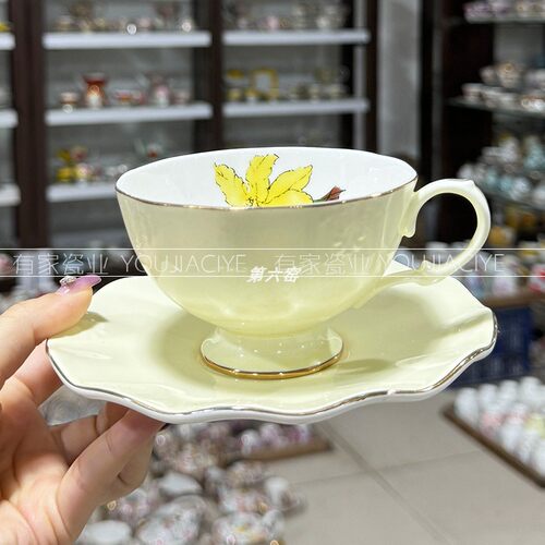 sixth kin第六窑欧式咖啡杯碟骨瓷套装小清新茶壶红茶下午茶水杯