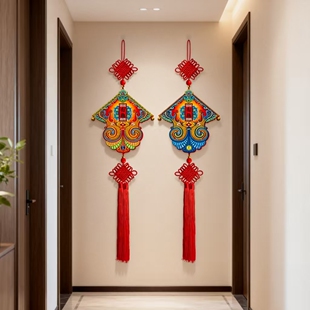 吉庆有余高档创意挂饰马年春节电视机背景墙家居喜庆装饰