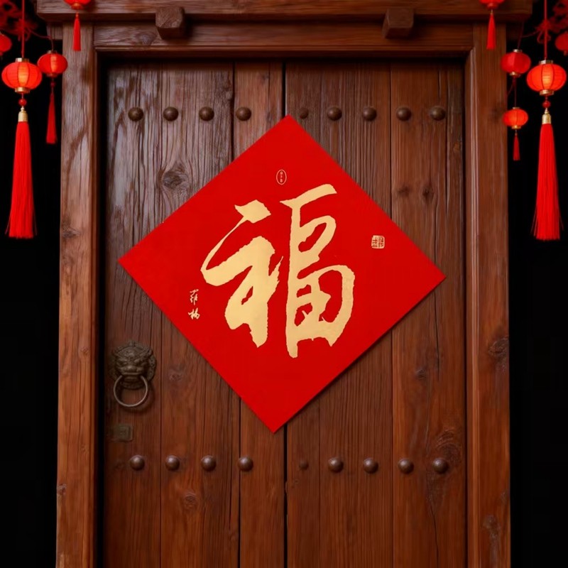 红色福字贴新年春节装饰书法字体家用门贴墙贴招财吉祥烫金丝绸,节庆用品/礼品,福字/窗花/窗贴,淘宝优惠券,粉丝福利购,淘宝优惠卷