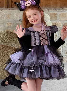 Little wish2025秋季 新款儿童洛丽塔公主裙洋气小女孩生日礼服裙