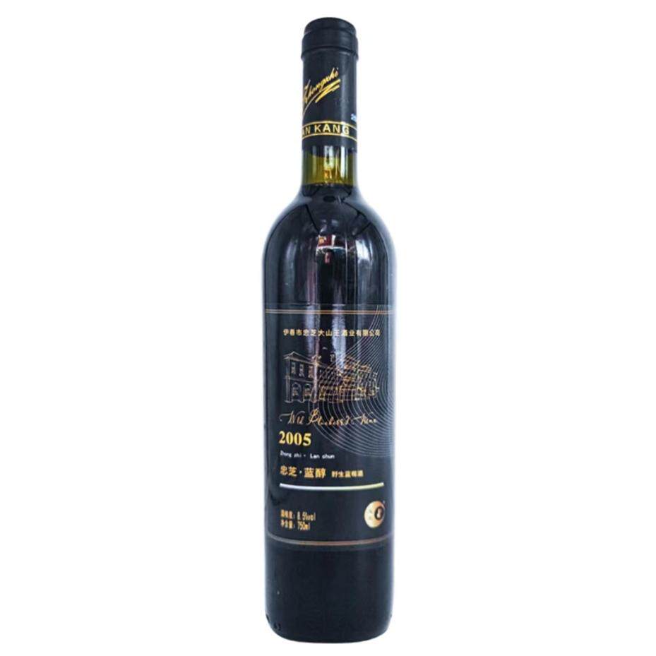 忠芝 蓝醇2005 野生蓝莓酒8.5度750毫升 酸甜水果酒聚餐发酵红酒