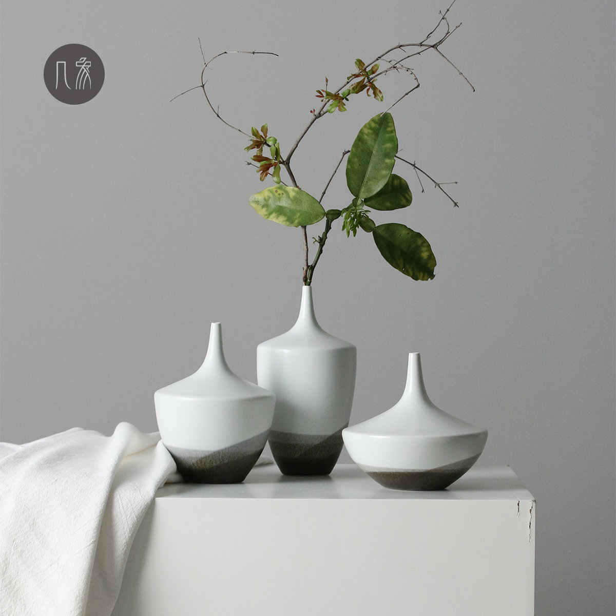 新中式小号陶瓷花瓶玄关餐桌客厅桌面禅意现代简约家居装饰品摆件