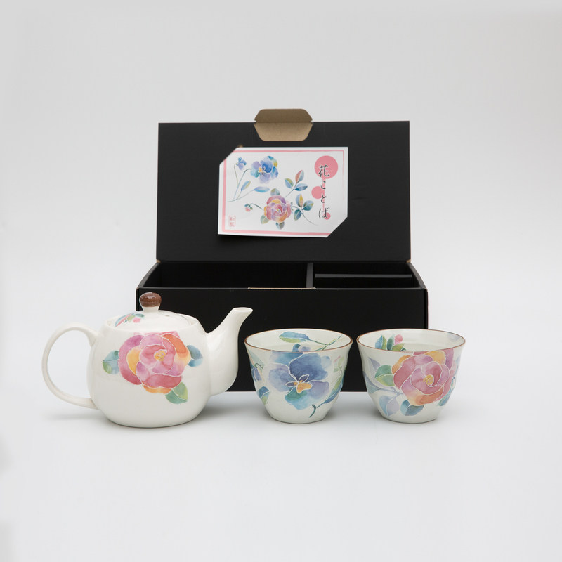现货进口美浓烧陶瓷三件套茶具