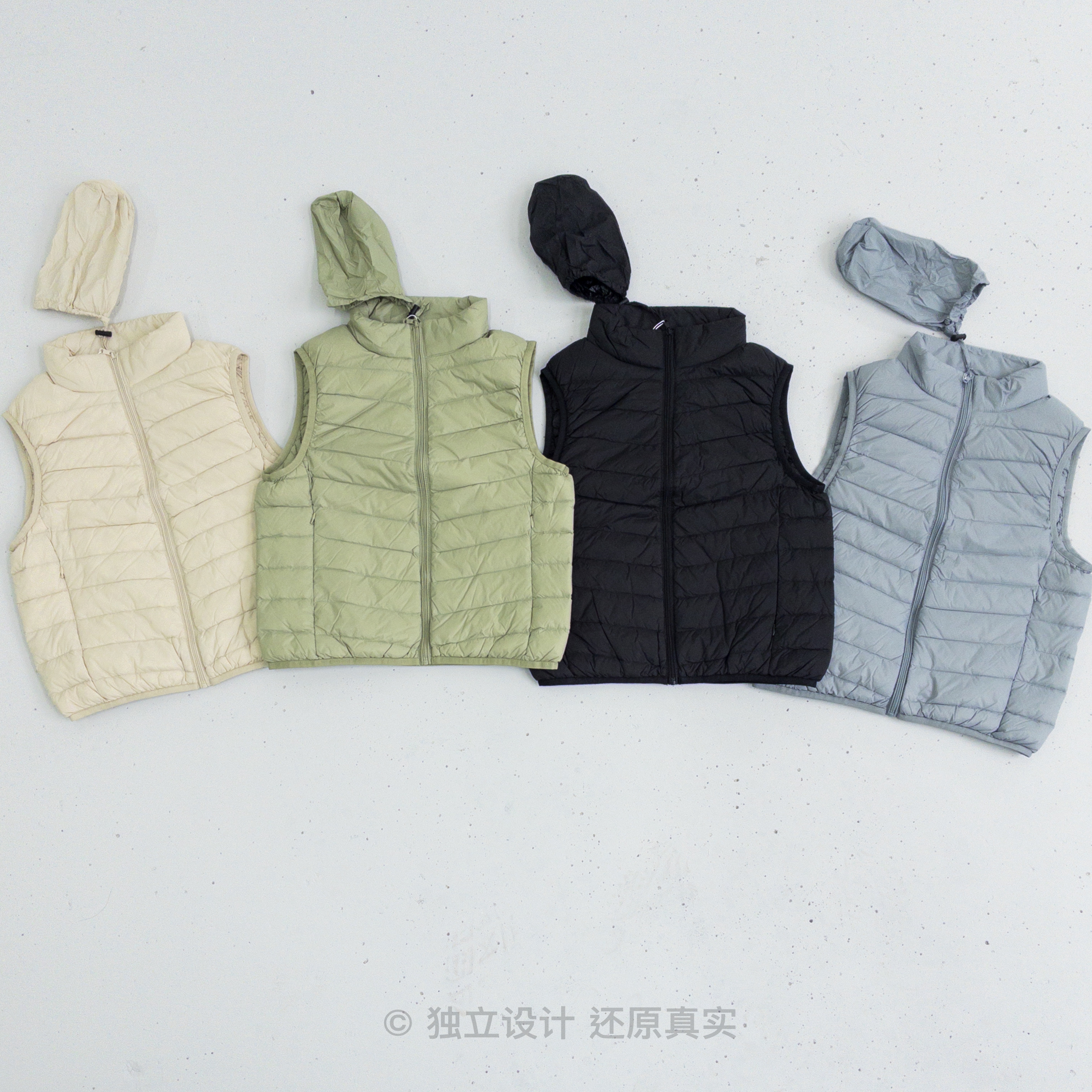 秋冬轻薄款羽绒马甲柔软立领