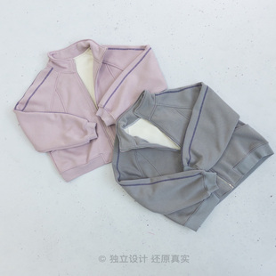 酷飒粉紫外套#1219.10点上新~美式风格超级值~加绒保暖不臃肿