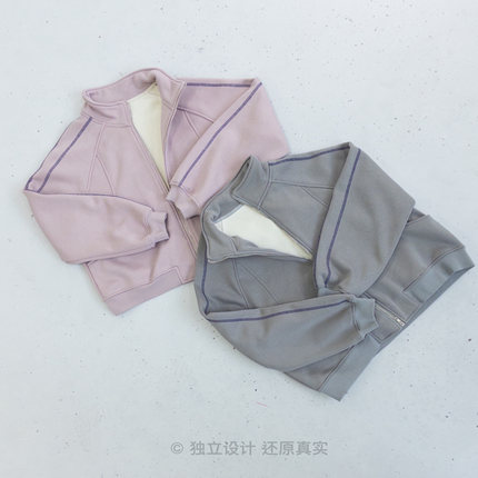 酷飒粉紫外套#1219.10点上新~美式风格超级值~加绒保暖不臃肿