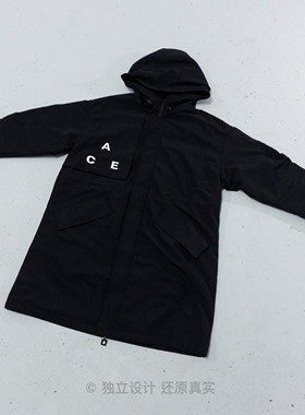 黑色中性加绒风衣#15号10点返场上新~很黑很帅中长款大风衣OVSIZE
