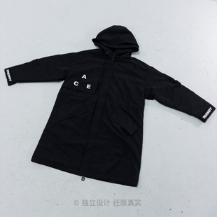 大风衣OVSIZE 很黑很帅中长款 黑色中性加绒风衣 15号10点返场上新