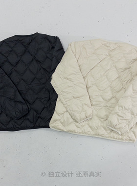 11.30.10点上新U风格质量值得冲羽绒服~轻简菱形格多穿松弛
