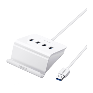 绿联 usb3.0分线器hub集线器多功能支架sd读卡器合一笔记本台式电脑usb转换器多接口拓展延长器