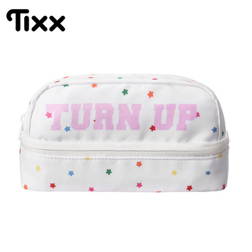 TIXX提叉叉 x TURNUP 奶方吐司彩色星星撞色笔袋收纳包学生文具盒