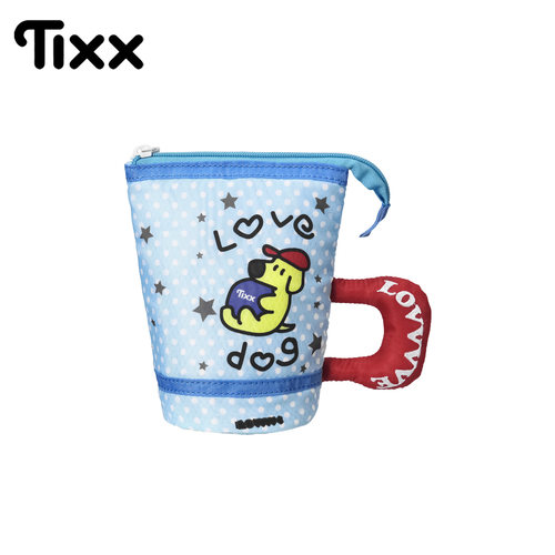 TIXX提叉叉 x TURNUP 可爱波点小狗笔袋笔筒女学生可立式文具袋