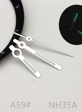 A59号代装手表配套件日志款NH35A机心改装手表表针NH36表针8215针