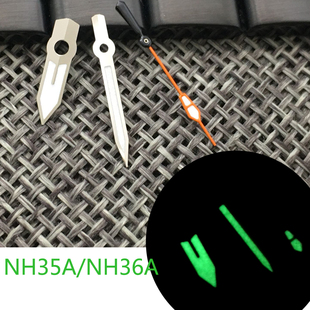 代用精工手表配件指针装夜光C3夜光适用SKX007款NH35A机芯NH36A