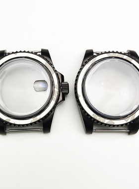 配件改装NH36手表錶壳 适合8215/8200代用40MM水鬼GMT 黑色表壳