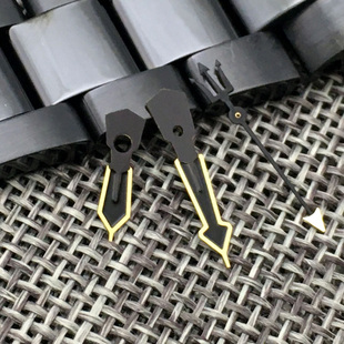 代用精工手表配件指针改装适用SKX007款NH35A/36机芯黑三叉形表针