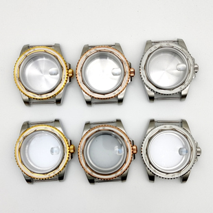 120响圈背透底蓝宝石镜面316L精钢表壳适配NH35A机芯表壳手表配件