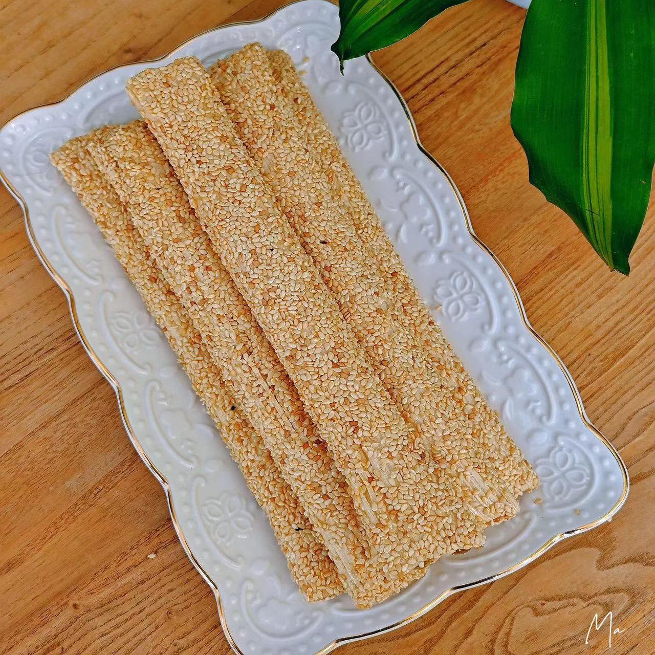 申家芝麻糖棍老式河南老手工怀旧糖空心芝麻棒灶糖零食麦芽糖