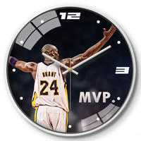 Creative NBA Kobe wall clock, silent living room Jordan clock, bedroom study clock, fitness club wall clock thumbnail 4