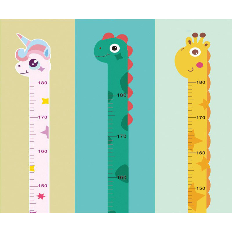 身高墙贴纸测量尺量身高神器卡通身高贴墙纸可移除家用男女不伤墙