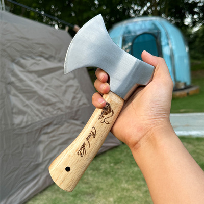 青冈木锻打小手斧户外BC露营迷你砍柴小旋风斧头把玩斧子木工斧子