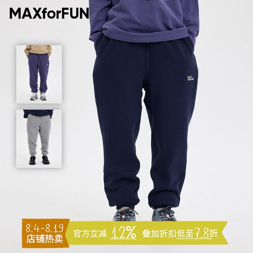 MAXforFUN运动卫裤加绒百搭长裤