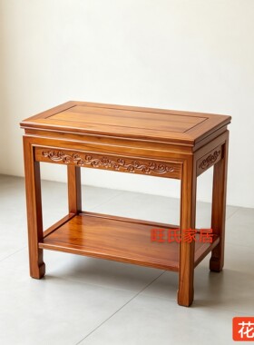 全实木石头底座鱼缸架子奇石桌子盆景桌超承重工艺品底座绿萝花架