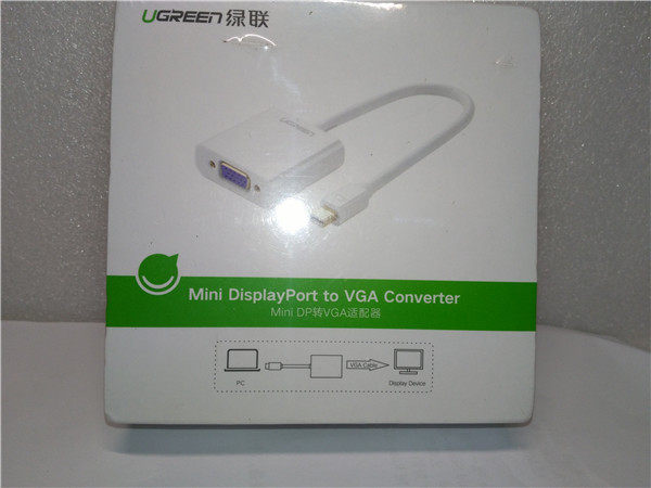 绿联minidp转vga转换器适用苹果笔记本电脑macbookAir微软surface