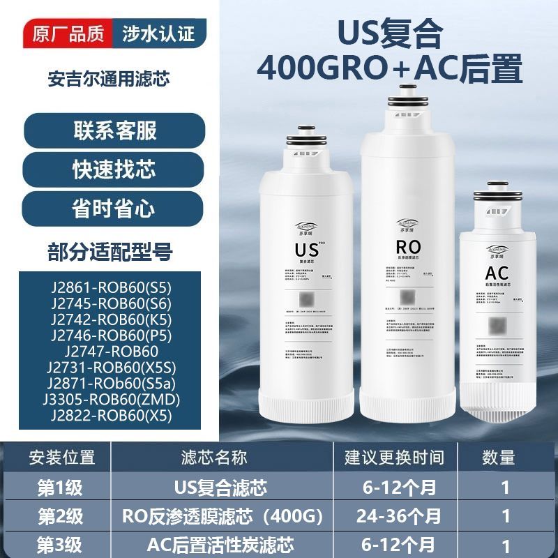 芬享瑞净水器滤芯适用于安吉尔净水器A6pro/A4/J2666/S6/S5/S2/K5