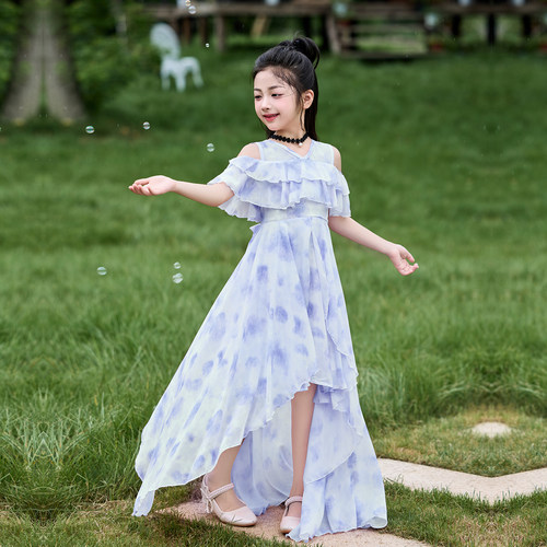 女童连衣裙2026新款夏季小女孩公主裙儿童长裙大童巨好看的裙子夏