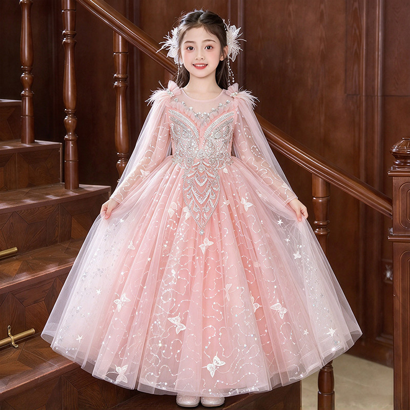 女童绝美高级小礼服参加婚礼钢琴演奏轻奢小众高端裙子生日公主裙