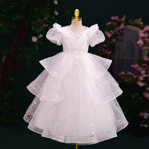 女童公主裙礼服花童主持人高端儿童生日女孩富家千金绝美演出服夏
