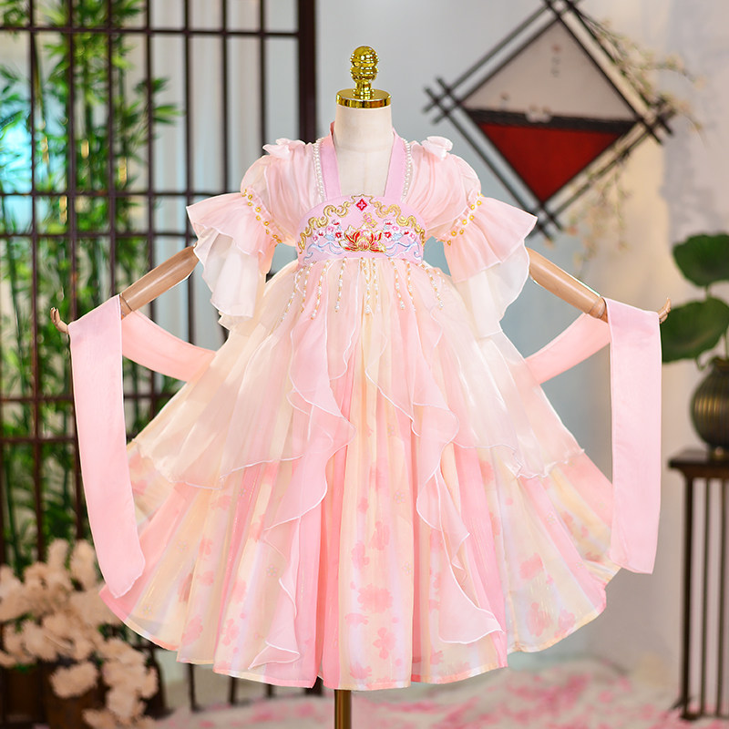 汉服女童夏季小女孩超仙唐装图片