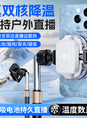 CHIUSI双核磁吸电池手机散热器适用小米noet7/12S两档温控制冷