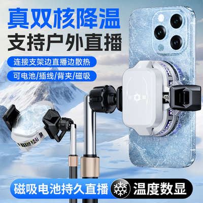 CHIUSI双核磁吸电池手机散热器适用小米noet7/12S两档温控制冷