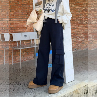 大码女装胖mm显瘦休闲工装裤