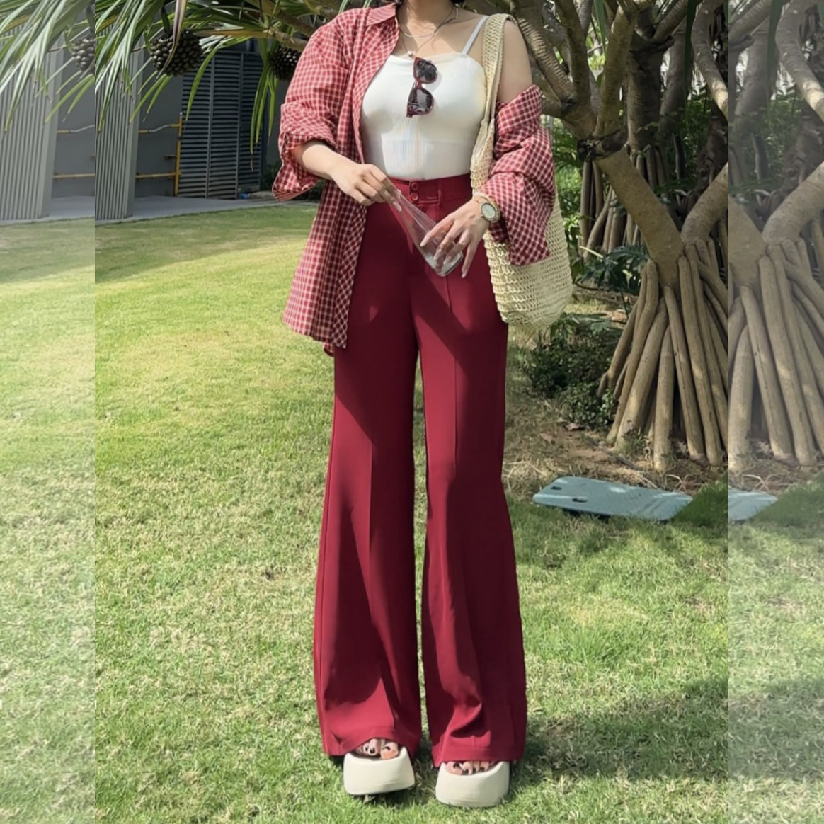 【2026夏上新】胖mm显瘦直筒喇叭休闲西装裤200斤大码女装_519
