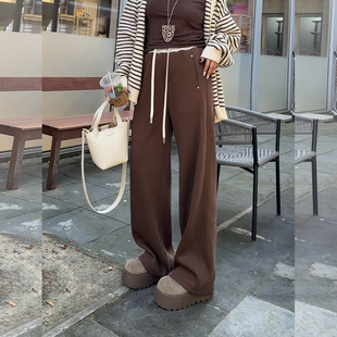 裤 胖mm显瘦宽松加绒阔腿裤 休闲裤 200斤大码 _553 女装 冬上新