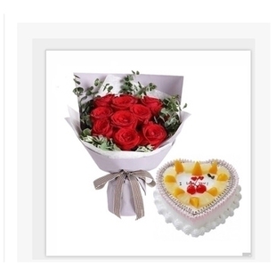 德州德城区一中汽车站铁西运河悦城文化园玫瑰生日蛋糕鲜花店同城