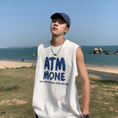 潮流上衣 外穿宽松坎肩运动背心ins潮牌健身篮球薄款 无袖 t恤男夏季