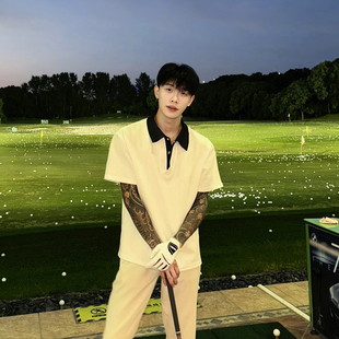 假两件短袖 痞帅高级感t恤设计感正肩半袖 polo衫 夏季 男款 斌子同款