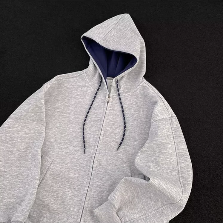 撞色连帽卫衣男女秋季外套潮