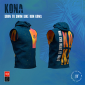 Compressport马甲kona连帽复古背心无袖 健身运动透气速干排汗拉链